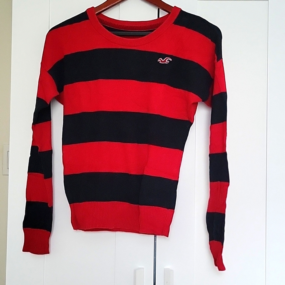 Hollister Sweater Rugby Stripes size M